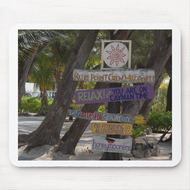 Mousepad Placa de sinalização Rum Point Grand Cayman (Frente)