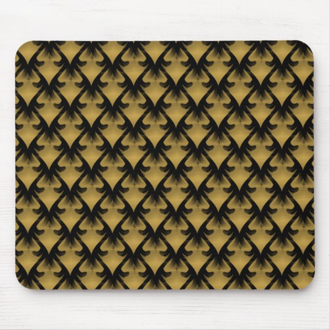 Mousepad Placa de som metropolitana de Beige do ouro (Frente)