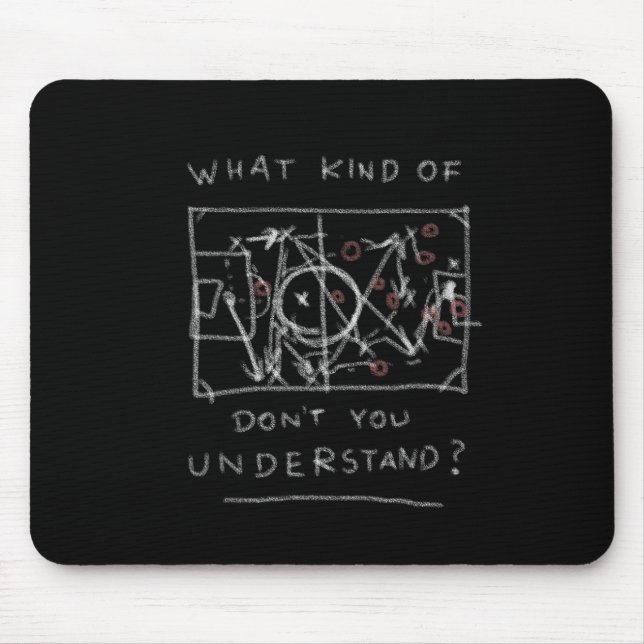 Mousepad Placa de Táticas de Treinador de Futebol Engraçada (Frente)