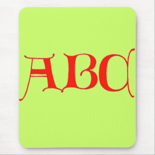 Mousepad Placa do mouse ABC