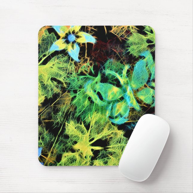Mousepad Placa do mouse borboleta e flor Rodilius (Com mouse)