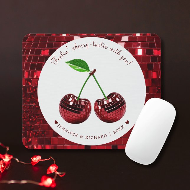 Mousepad Placa do mouse Cherry Delight (Cherry Delight Valentine's Day Mouse Pad)