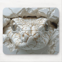 Placa do mouse Cobra Cobra King Branco 3D