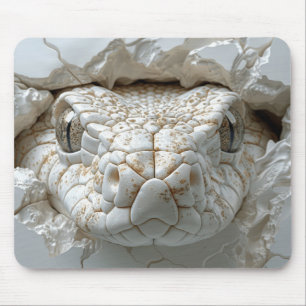 Mousepad Placa do mouse Cobra Cobra King Branco 3D