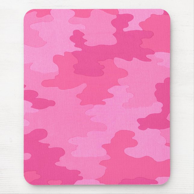 Mousepad Placa do mouse da Camuflagem Rosa Brilhante (Frente)