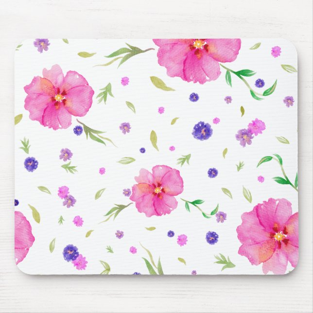 Mousepad Placa do mouse de flor de água - Presente Floral E (Frente)