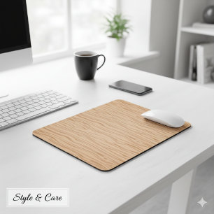 Mousepad Placa do mouse de grão de madeira suave projetada