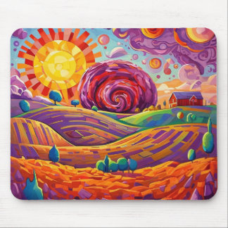 Mousepad Placa do mouse de paisagem de Fazenda Whimsso