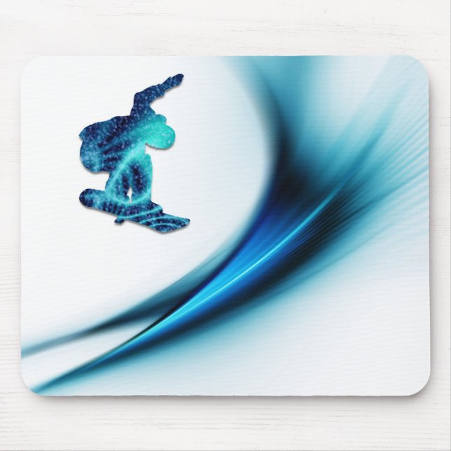 Mousepad Placa do mouse Design da prancha de neve (Frente)
