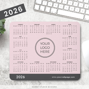 Mousepad Placa do mouse do Calendário 2026 para o logotipo 