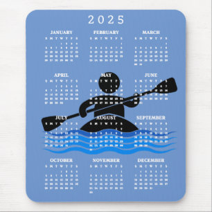 Mousepad Placa do mouse do Calendário do Kayaking Design 20