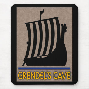 Mousepad Placa do mouse do logotipo da caverna da Grendel