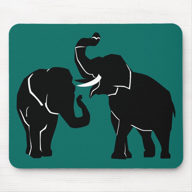 Mousepad Placa do mouse elefante (Frente)
