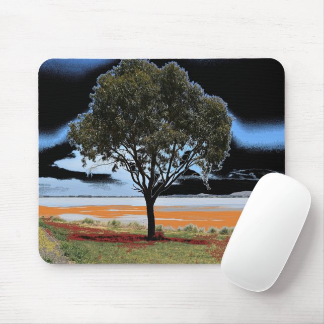 Mousepad Placa do mouse em árvore do Lago Beeac Solo (Com mouse)