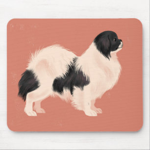 Mousepad Placa do mouse espanhol tibetano (preto e branco)