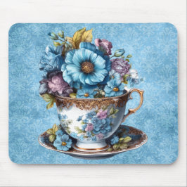 Mousepad Placa do mouse Floral Teacup