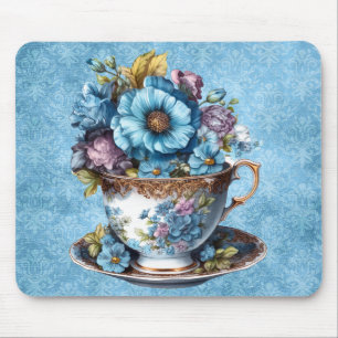 Mousepad Placa do mouse Floral Teacup