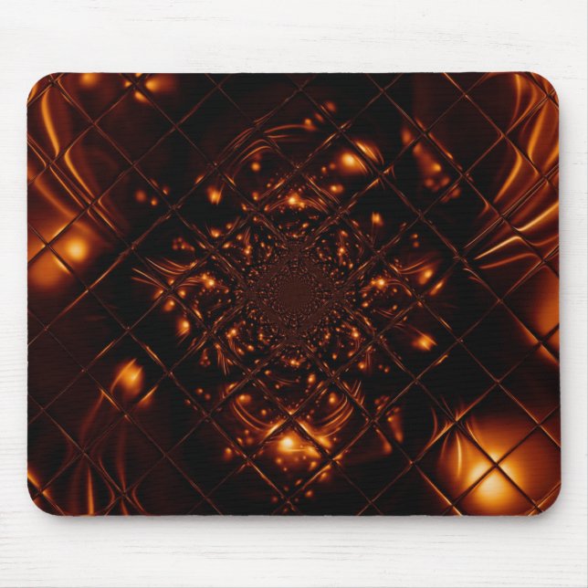 Mousepad Placa do mouse Fractal de vidro de abstrato Fire (Frente)