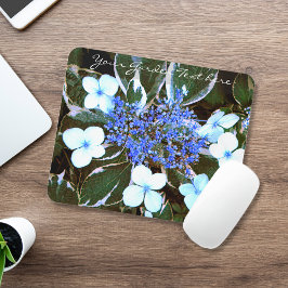 Mousepad Placa do mouse Hydrangea Azul Variegada
