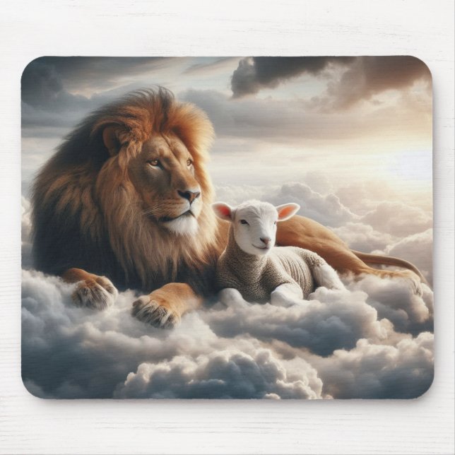 Mousepad Placa do Mouse Lion e Lamb (Frente)