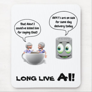 Mousepad Placa do mouse Long Live AI