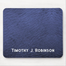 Mousepad Placa do mouse Marinho azul de couro azul personal