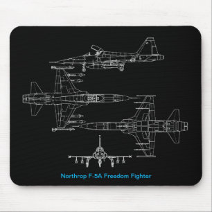 Mousepad Placa do mouse Northrop F5A Freedom Fighter