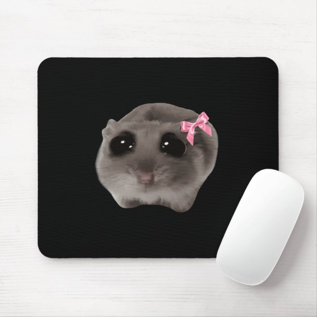 Mousepad Placa do mouse para memória de Hamster Triste Coqu (Com mouse)