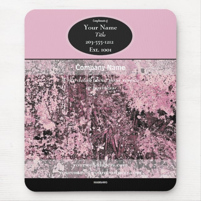 Mousepad Placa do mouse rosa do promocional HAMbyWG (Frente)