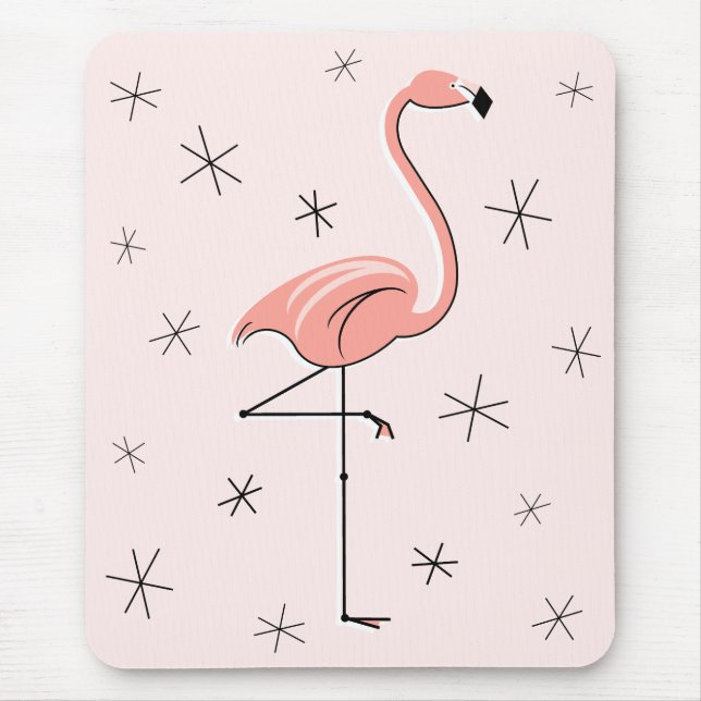 Mousepad Placa do mouse rosa Flamingo (Frente)