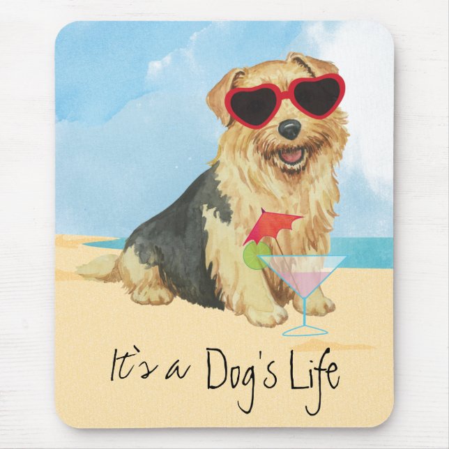 Mousepad Placa do mouse Summer Norfolk Terrier (Frente)