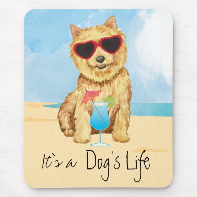 Mousepad Placa do mouse Summer Norwich Terrier (Frente)