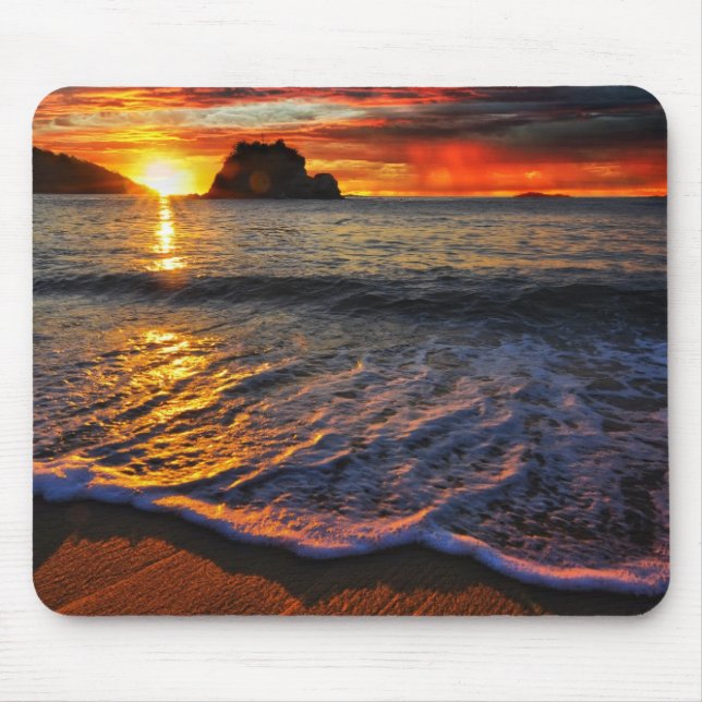 Mousepad Placa do mouse Sunset Beach (Frente)