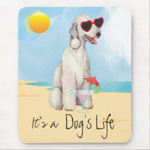 Mousepad Placa do mouse Terrier Summer Bedlington