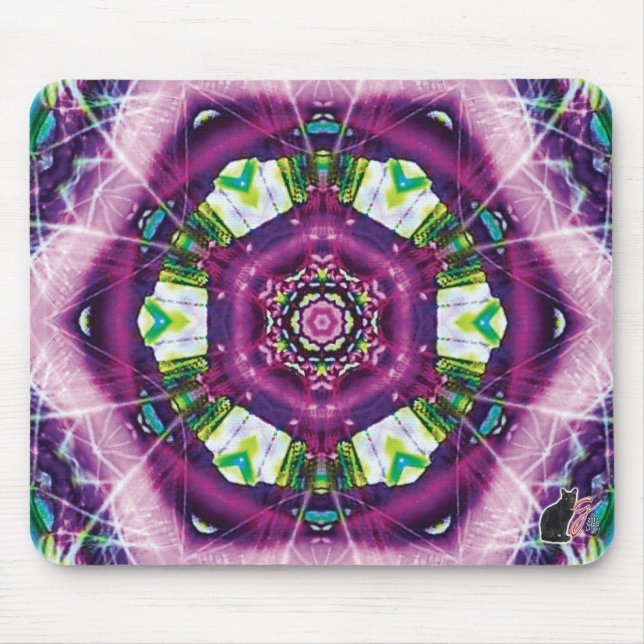 Mousepad Placa do mouse Violette Kaleidoscope (Frente)
