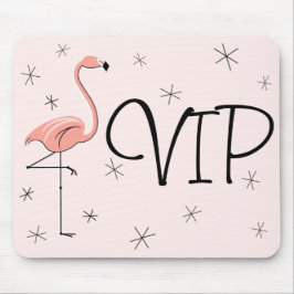 Mousepad Placa do mouse "VIP" rosa Flamingos