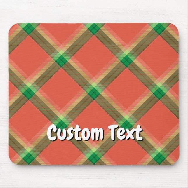 Mousepad Placa do mouse Watermelon Tartan (Frente)