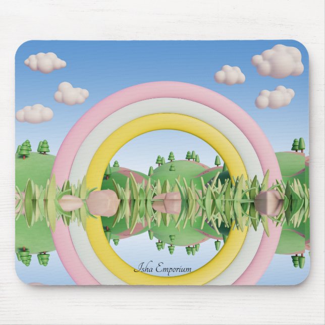 Mousepad Placa do mouse Whimsical Fairytale Landscape (Frente)