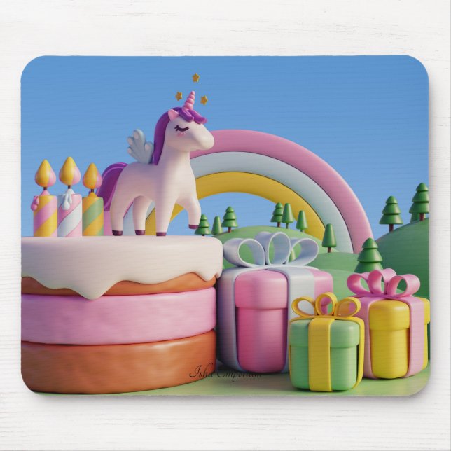 Mousepad Placa do mouse Whimsical Fairytale Landscape (Frente)