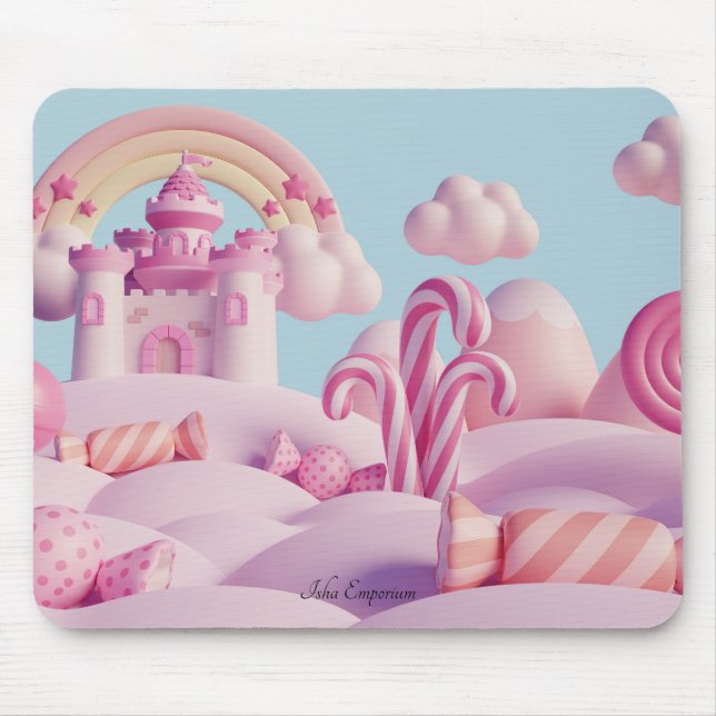 Mousepad Placa do mouse Whimsical Fairytale Landscape (Frente)