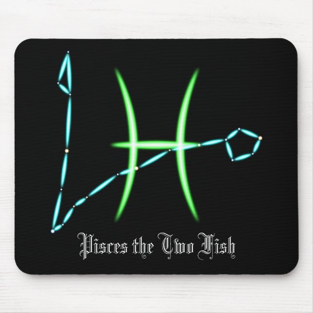 Mousepad Placa do rato de Peixes de constelação Zodiac (Frente)