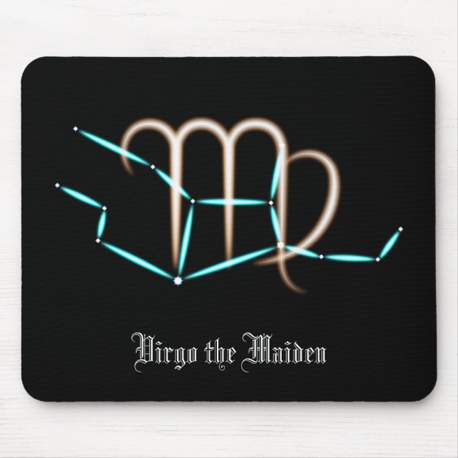 Mousepad Placa do Rato Virgo da Constelação Zodiosa (Frente)