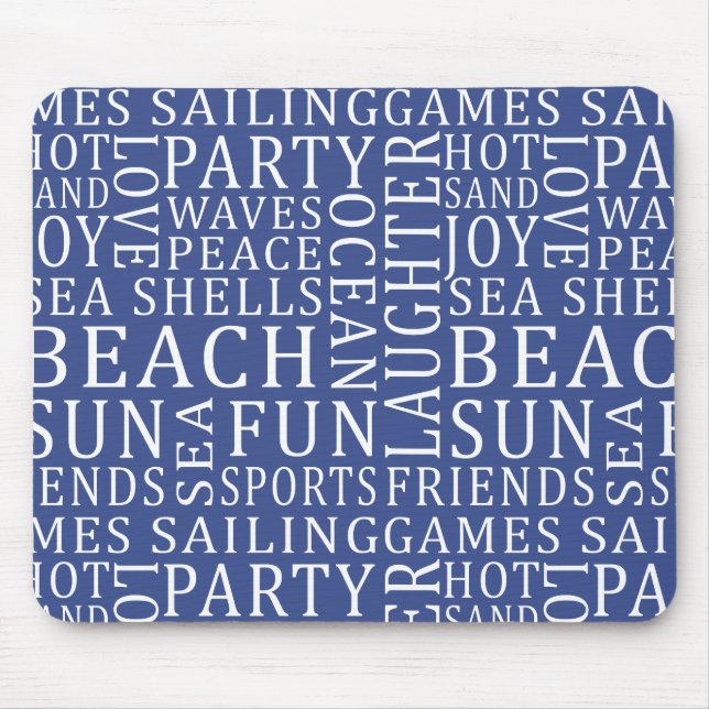 Mousepad Placa do Tipografia da Beach House (Frente)