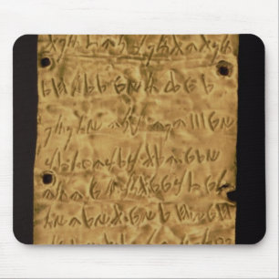 Mousepad Placa Dourado com inscrição do Phoenician, do