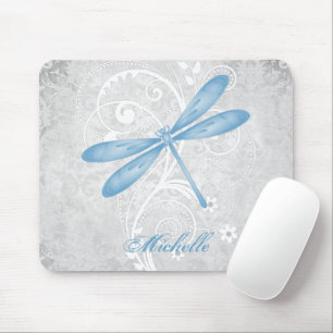 Mousepad Placa Personalizada de Mouse Blue Dragonfly