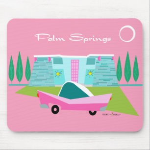 Mousepad Placa Primavera Rosa Retroativa