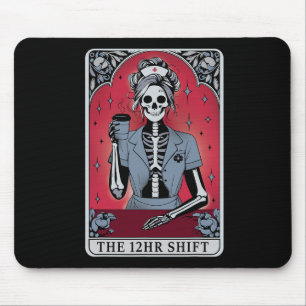 Mousepad Placa Tarot De Esqueleto De Halloween O Turno De 1