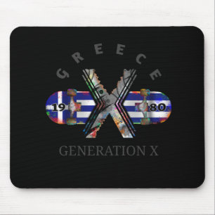 Mousepad Placa técnica de Grécia geração X de 1980