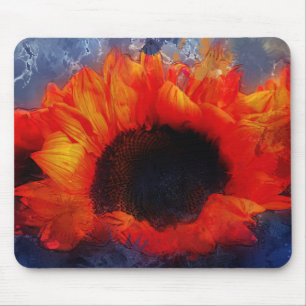 Mousepad Placa vívida de Rato Girassol Laranja