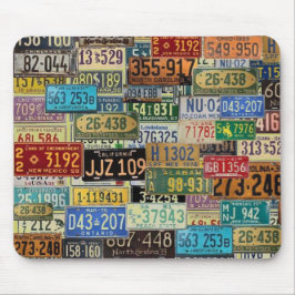 Mousepad Placas de Licença Vintage